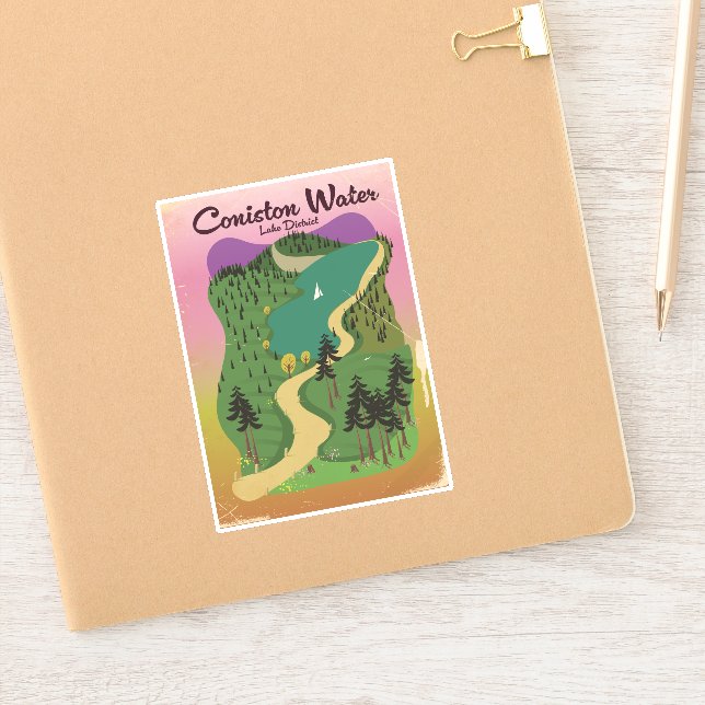 Pegatina Lago Coniston Distrito de los Lagos (Cuaderno)