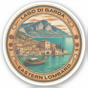 Pegatina lago de garda - viaje familiar italiano