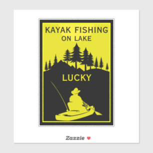 Pegatina Lago Favorito Kayak Y Pesca De Río
