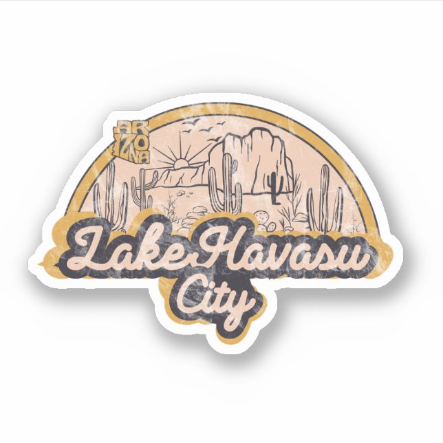 Pegatina Lago Havasu City, Arizona (Anverso)