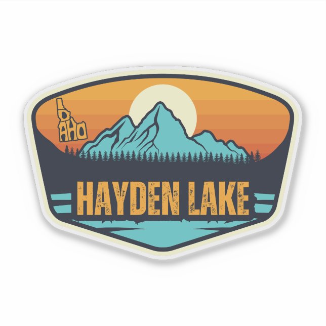 Pegatina Lago Hayden, Idaho  (Anverso)