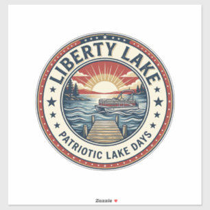 Pegatina Lago Liberty Patriótico Vida Lago Patriótico Vinta