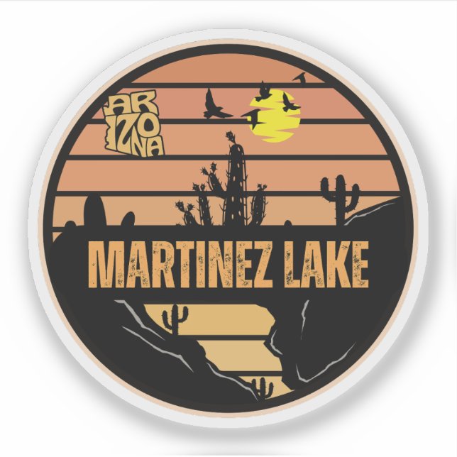 Pegatina Lago Martinez, Arizona (Anverso)