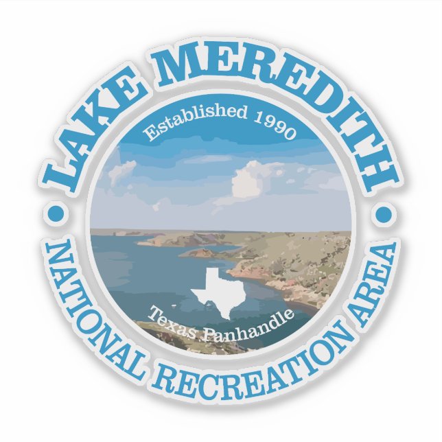 Pegatina Lago Meredith NRA (Anverso)