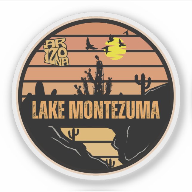 Pegatina Lago Montezuma, Arizona (Anverso)
