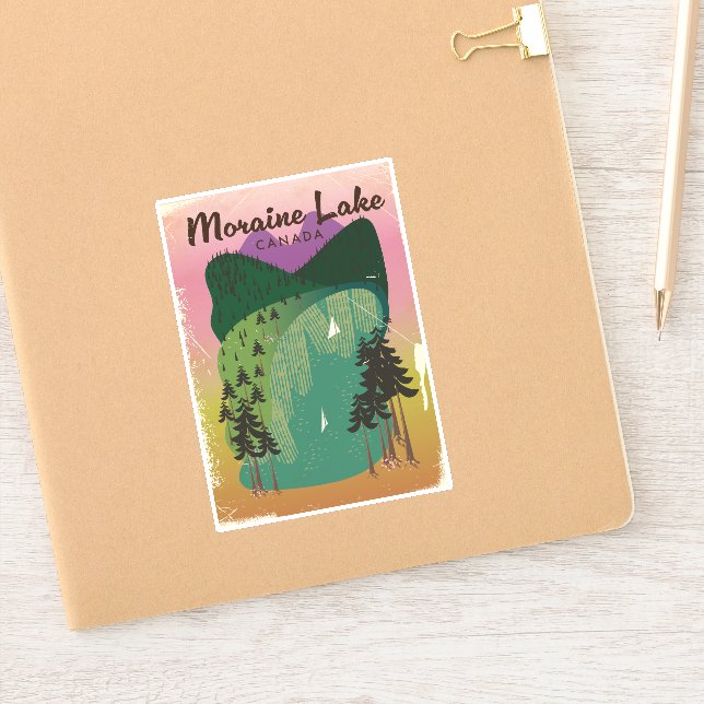 Pegatina Lago Moraine Canadá (Cuaderno)