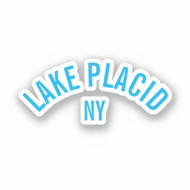 Pegatina Lago Placid, NY (Anverso)