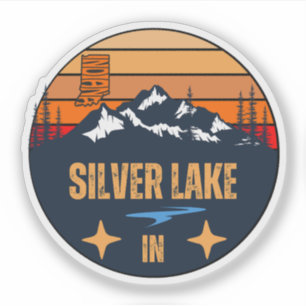 Pegatina Lago Plateado, Indiana