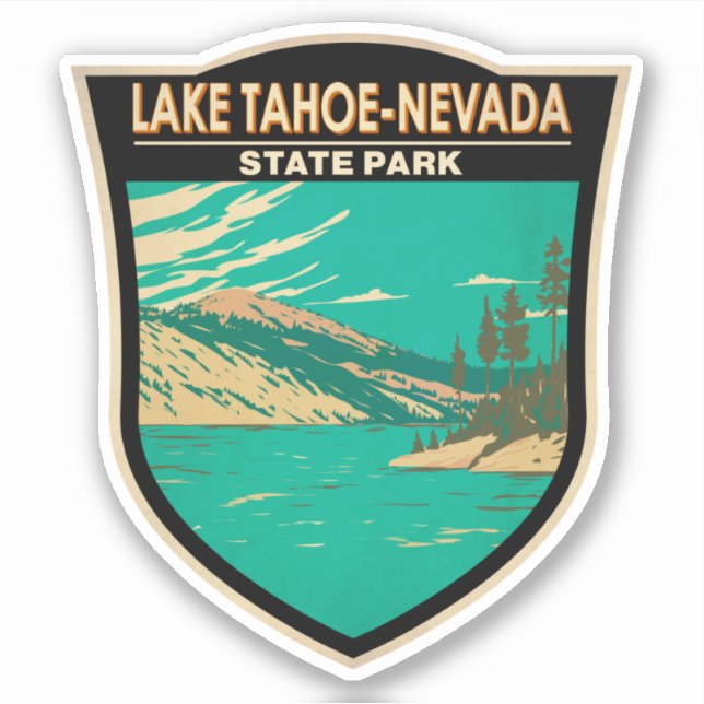 Pegatina Lago Tahoe Nevada (Anverso)