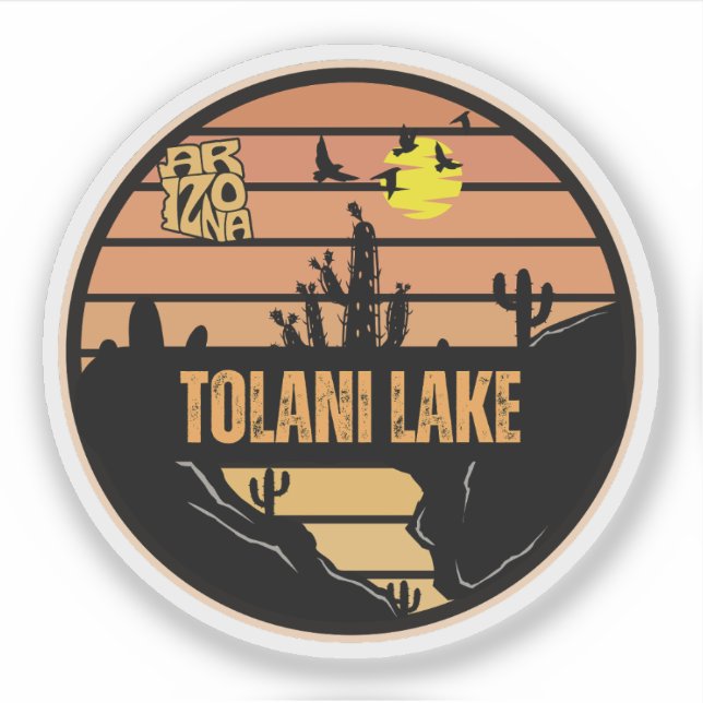Pegatina Lago Tolani, Arizona (Anverso)