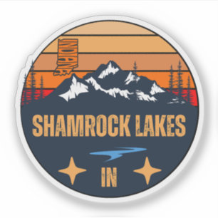Pegatina Lagos de Shamrock, Indiana