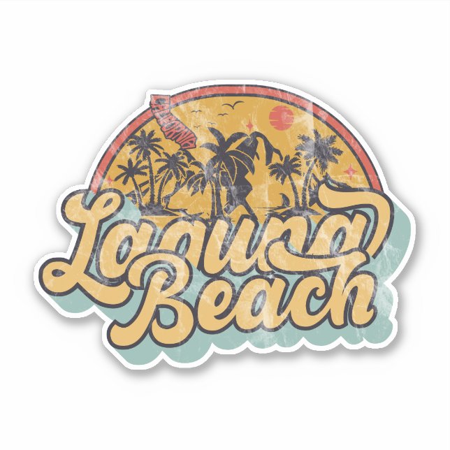 Pegatina Laguna Beach, California (Anverso)