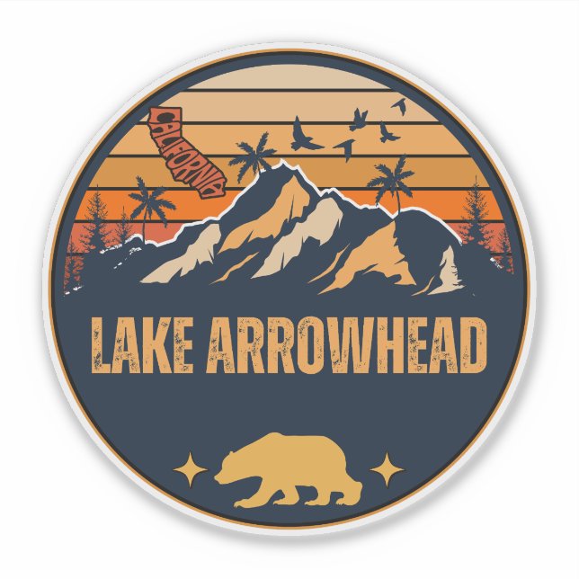 Pegatina Lake Arrowhead, California (Anverso)