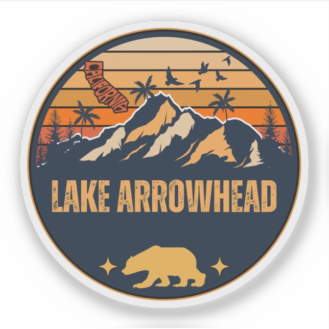 Pegatina Lake Arrowhead, California (Anverso)