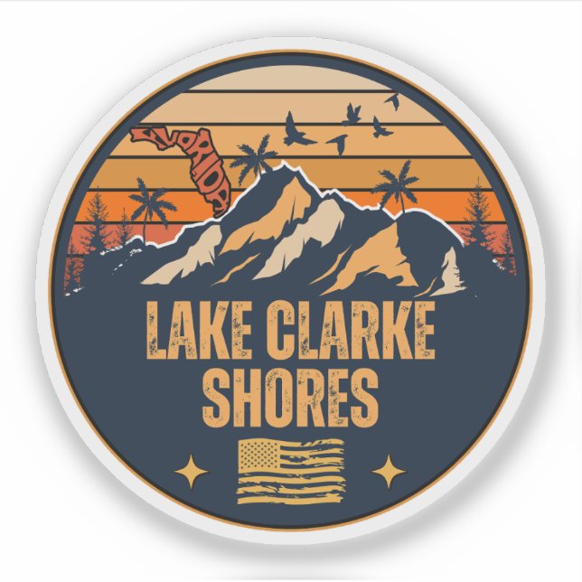 Pegatina Lake Clarke Shores, Florida  (Anverso)