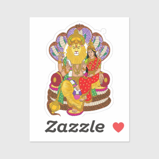 Pegatina Lakshmi Narasimha Sticker (Hoja)
