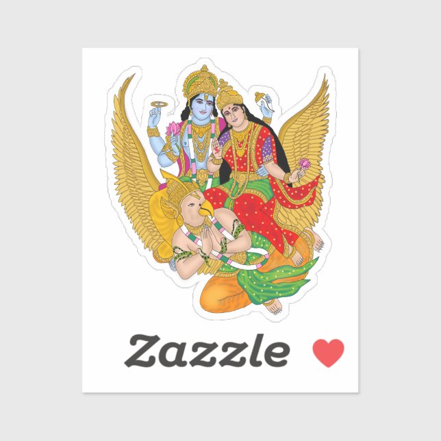 Pegatina Lakshmi Narayan Sticker – Divine Spiritual Sticker (Hoja)