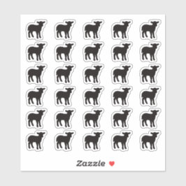 Pegatina Lamb Wedding Place Card Food Meal Menu Choice