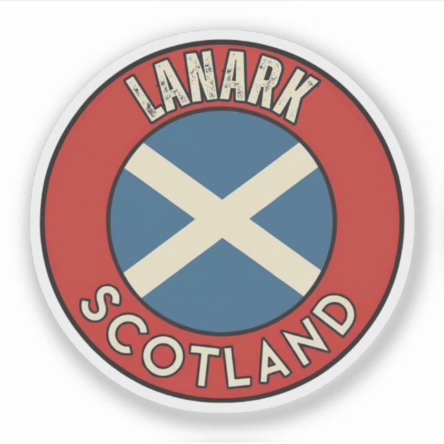 Pegatina Lanark, Escocia (Anverso)