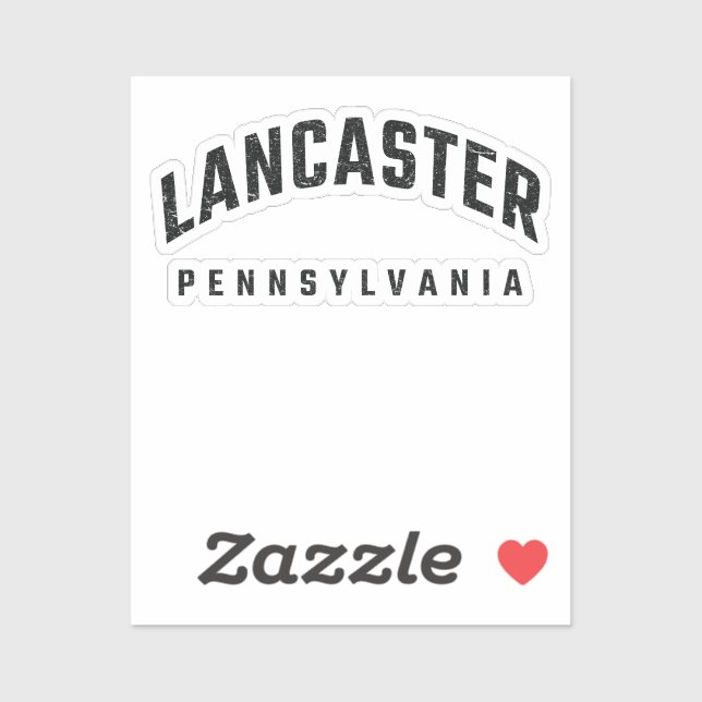 Pegatina Lancaster Pennsylvania PA (Hoja)