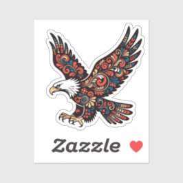 Pegatina Landing Eagle Sticker - Ornamental Paisley Wings &