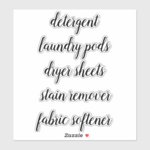 Pegatina Landry Room Home Organization Script Label Pegatin