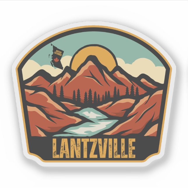 Pegatina Lantzville, Columbia Británica (Anverso)