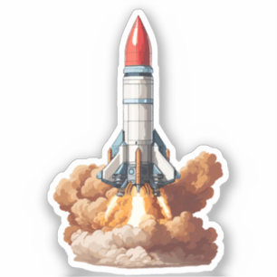 Pegatina Lanzamiento de cohete espacial