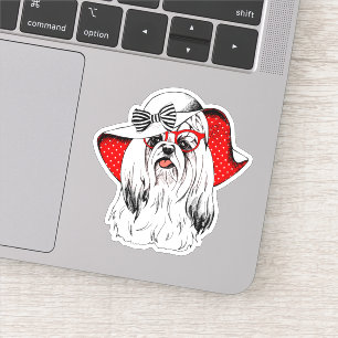 Pegatina Lanzamiento de la moda de Yorkie