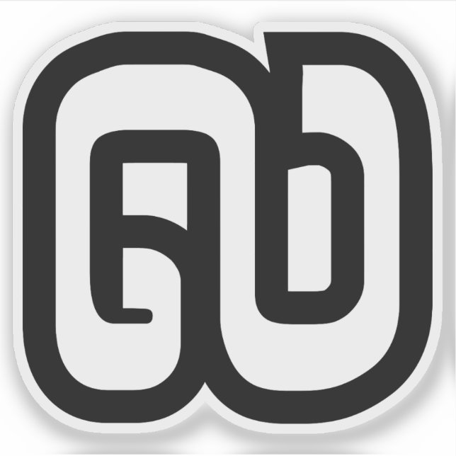 Pegatina Lao/Laos Número Nueve/9/໙ (Kao/Gao) Laotiano (Anverso)