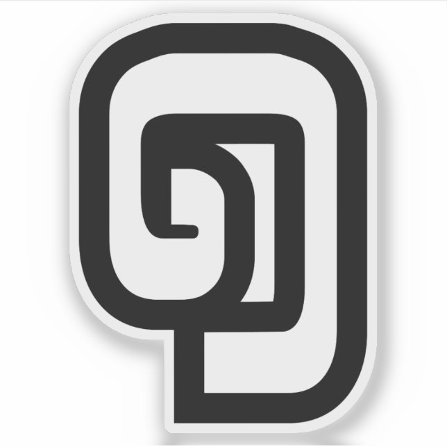 Pegatina Lao / Laos Número Uno / 1 / ໑ (Nung/Nueng) laotian (Anverso)