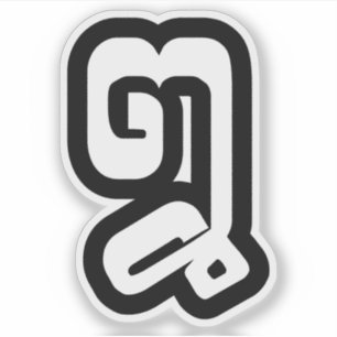 Pegatina Laos/Laos Número Ocho / 8 / ໘ (Malo/Paet) Laotiano