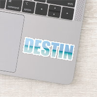 Laptop Destin Florida Beach Letters