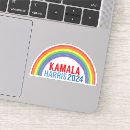 Pegatina Laptop Kamala Harris 2024 Rainbow LGBTQ