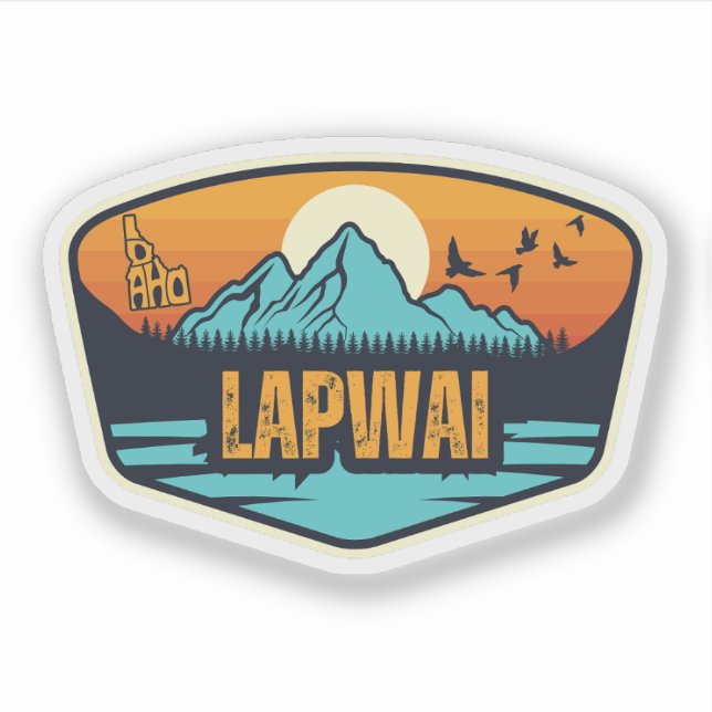 Pegatina Lapwai, Idaho (Anverso)