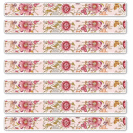 Pegatina Larga floral rectangular 