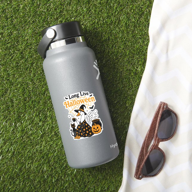 Pegatina Larga vida a Halloween Goose Witch (HydroFlask Insitu)