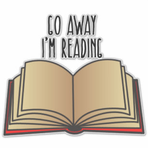 Pegatina Lárgate, estoy leyendo el bibliotecario del amante