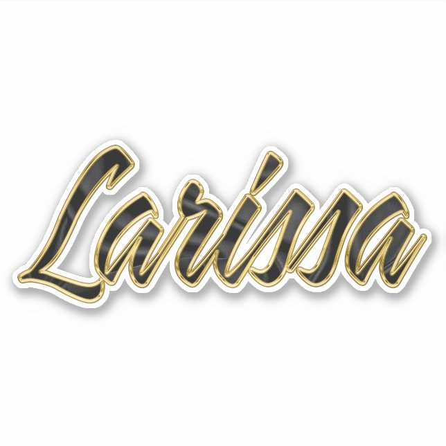 Pegatina Larissa black gold Lettering Aufkleber Sticker (Anverso)