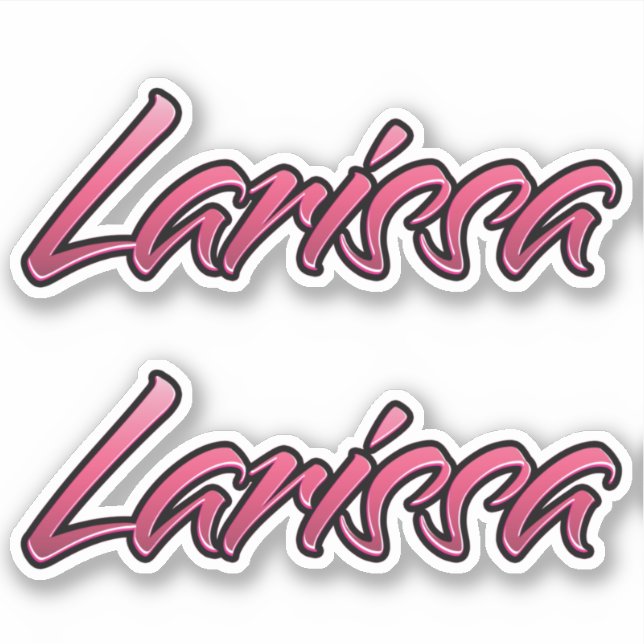 Pegatina Larissa faded pink Aufkleber Sticker Stickerset (Anverso)