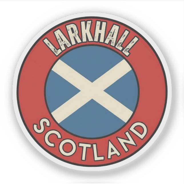 Pegatina Larkhall, Escocia (Anverso)