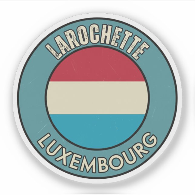 Pegatina Larochette, Luxemburgo (Anverso)