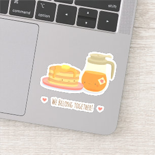 Pegatina Las crepes y el jarabe de arce pertenecen juntos