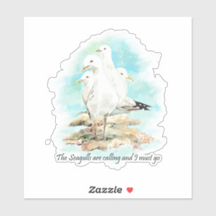 Pegatina Las gaviotas están llamando y debo irme