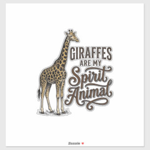 Pegatina Las jirafas son mi animal espiritual diseño de cam