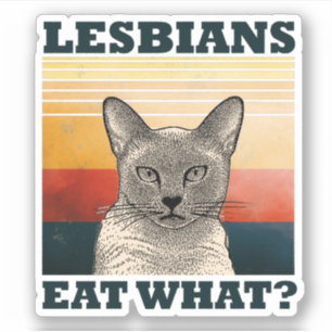 Pegatina ¿Las lesbianas comen qué?