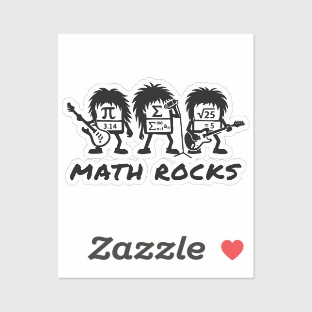 Pegatina Las Matemáticas Rocan Roca Académica Humor (Hoja)