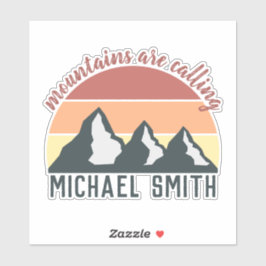 Pegatina Las montañas de los pasteles antiguos llaman monog