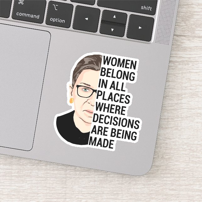 Pegatina Las mujeres pertenecen a todos los lugares en que  (Detalle)