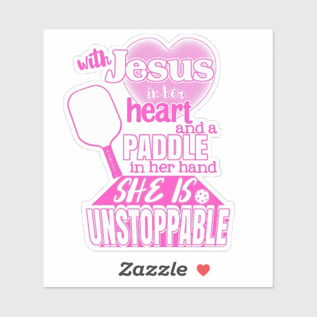 Pegatina Las mujeres remo y Jesús dicen (Hoja)